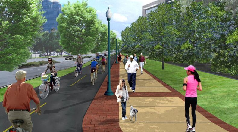 A rendering of the Ashford Dunwoody Commuter Trails.