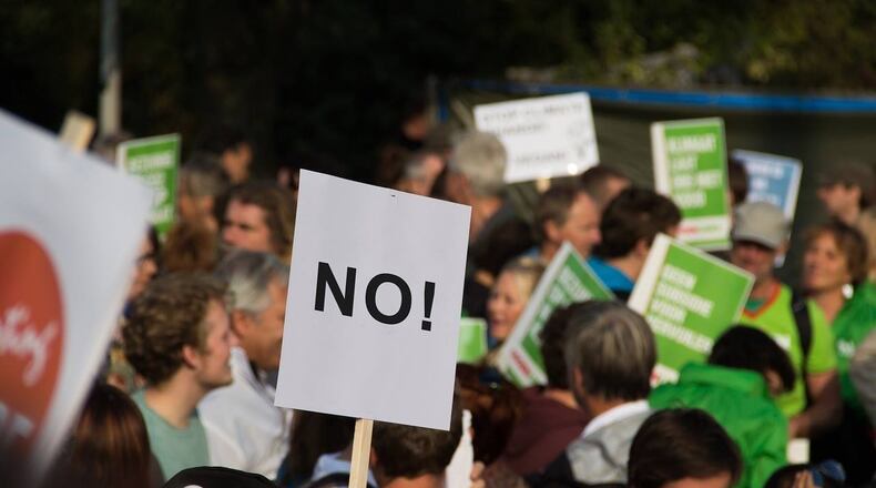 Protesters disrupted a lecture held at the University of Missouri-Kansas City on Thursday.