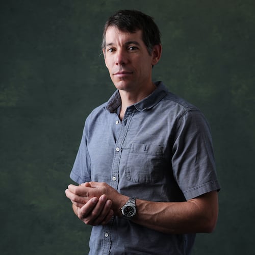 FILE - Professional climber Alex Honnold poses for a portrait Oct. 21, 2025, in Los Angeles. (AP Photo/Marcio Jose Sanchez, File)