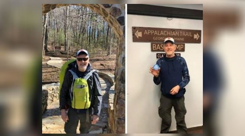 Eddie Noonkester began a thru-hike Friday.