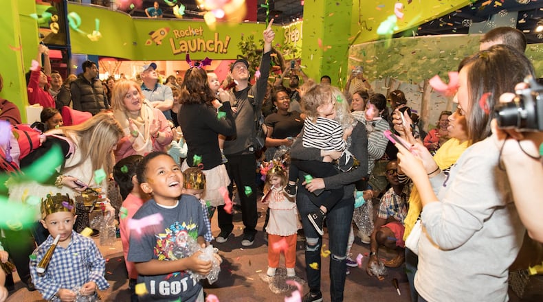 Children’s Museum of Atlanta will ring in 2018 before sunset with a Bubble Bash. This photo shows last year’s celebration. CONTRIBUTED