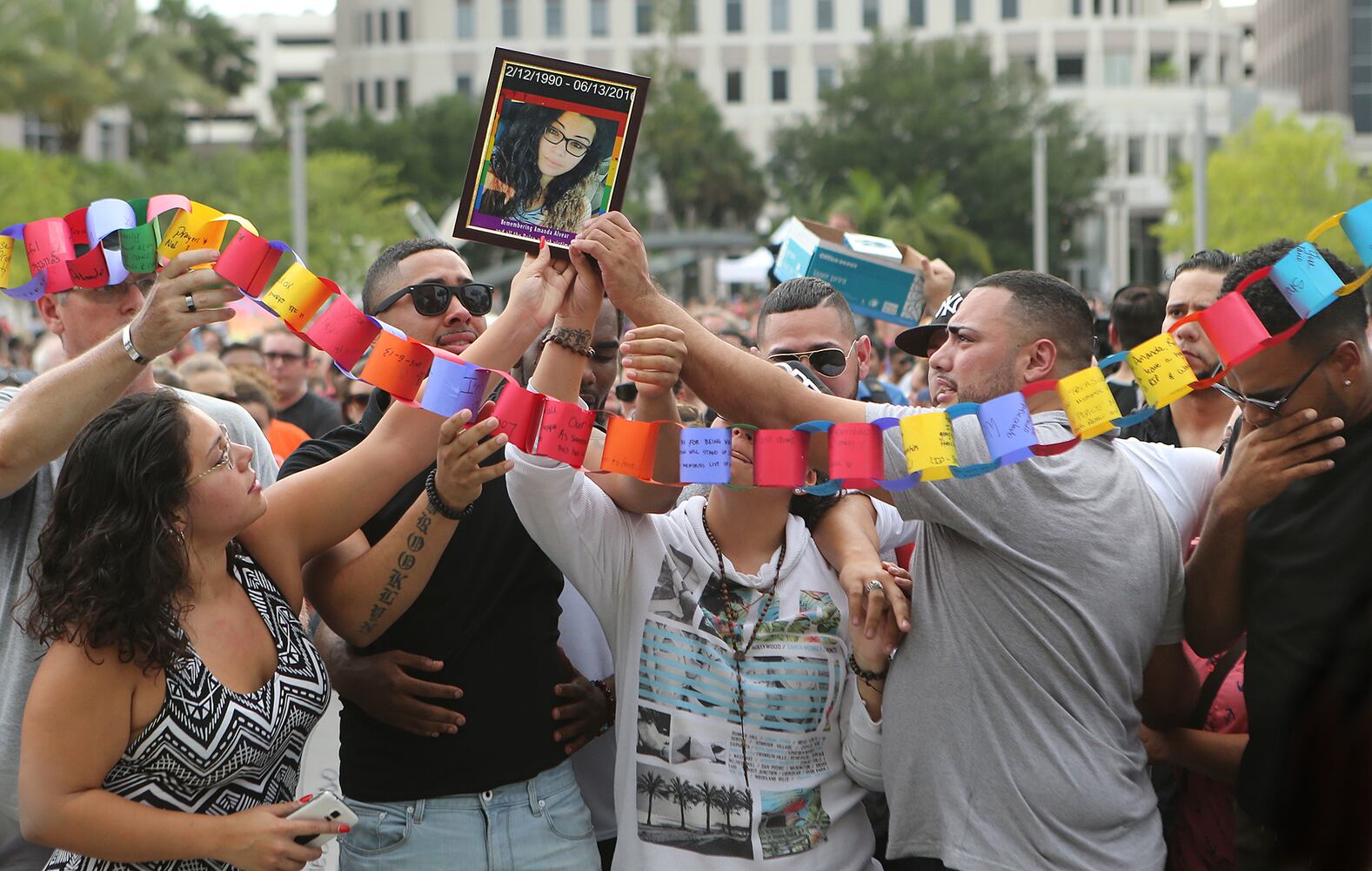 Photos: Vigil for family, friends of Orlando shootings