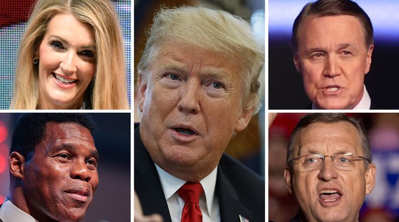 Georgians Kelly Loeffler, David Perdue, Doug Collins and Herschel Walker could play key roles in Donald Trump's second administration. Associated Press, AJC File