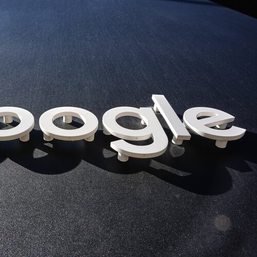FILE - The Google logo is seen on a building in New York, Oct. 27, 2025. (AP Photo/Gene J. Puskar, File)