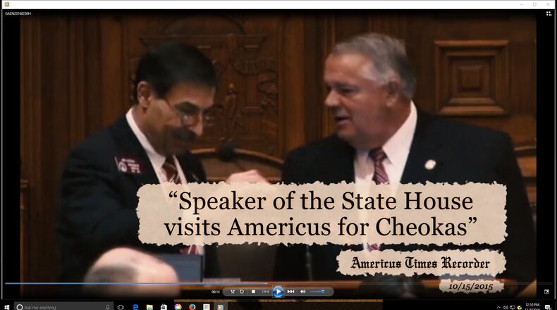 A screenshot from anti-Mike Cheokas ad.
