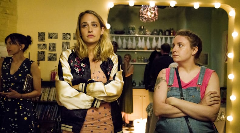 Jemima Kirke (left) and Lena Dunham in the penultimate episode of “Girls.” Mark Schafer/HBO