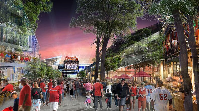 The Atlanta Braves plan to build an entertainment complex around its new stadium in Cobb County.