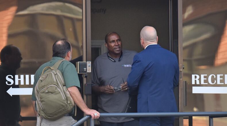 Agents with Georgia Department of Natural Resources’ Environmental Protection Division walk into the Sterigenics facility near Smyrna. State regulators deployed an emergency response team to investigate a toxic gas leak and evacuation that took place there last month, after The Atlanta Journal-Constitution asked state officials if the company had reported the leak. (Hyosub Shin / Hyosub.Shin@ajc.com)