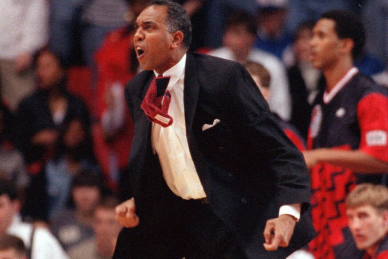 Tubby Smith — pictured coaching for Georgia in January 2024 — led the Bulldogs to consecutive NCAA Tournament appearances in 1996 and 1997, including a trip to the Sweet 16 in 1996. (Jonathan Newton/AJC)