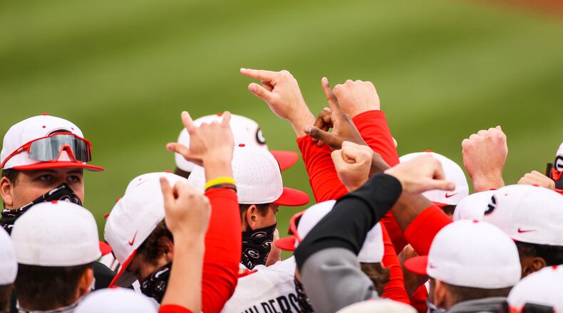 The Georgia Bulldogs recorded their first shutout of Clemson since 1936 on Tuesday, March 30, 2021. (Photo by Tony Walsh/UGA Athletics)