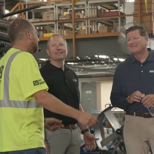 Pye-Barker CEO Bart Proctor, third from left, says the company values staying true to its Atlanta roots. (Courtesy of Pye-Barker Fire & Safety)