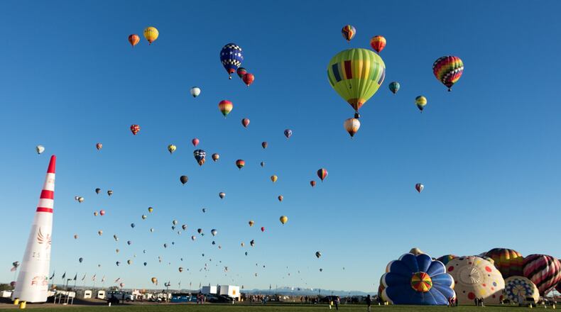 The Albuquerque International Balloon Fiesta is the largest gathering of hot air balloons and balloonists in the world, featuring multiple events spanning nine days in October. Contributed by Missi Leonard/Albuquerque International Balloon Fiesta