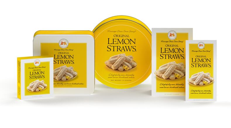 Lemon cookie straws. Courtesy of Mississippi Cheese Straw Factory