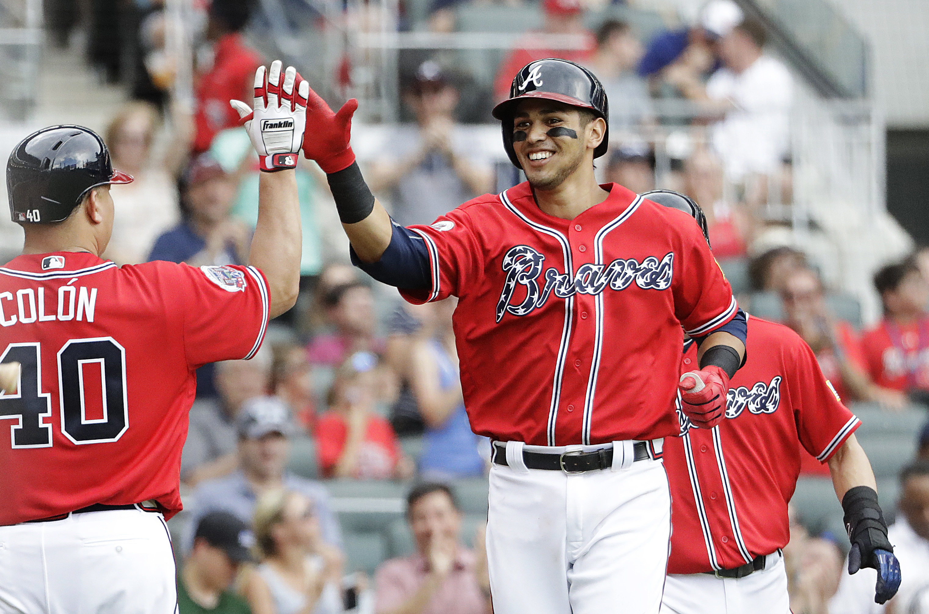 Photos: Ruiz hits first homer as Braves host Nats