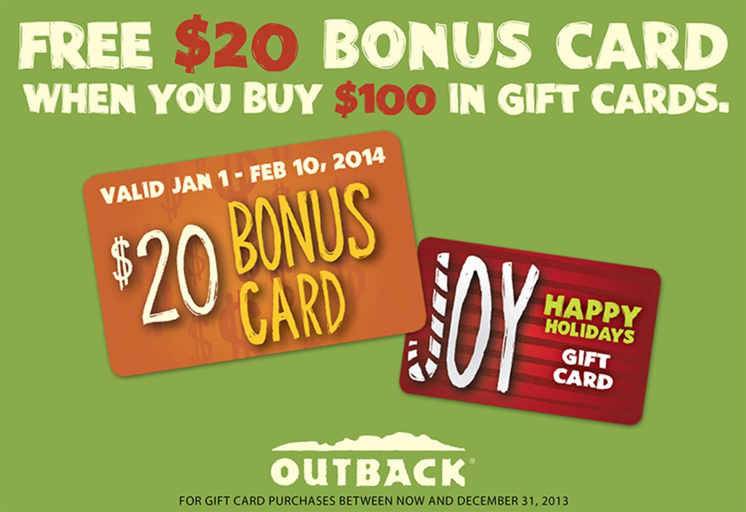 Outback Steakhouse gift card