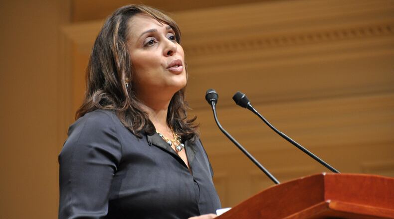 Natasha Trethewey during her first official reading as the 19th Poet Laureate Consultant in Poetry of the United States on Sept. 13, 2012, at the Library of Congress in Washington, D.C. CONTRIBUTED BY CECELIA ROGERS / LIBRARY OF CONGRESS
