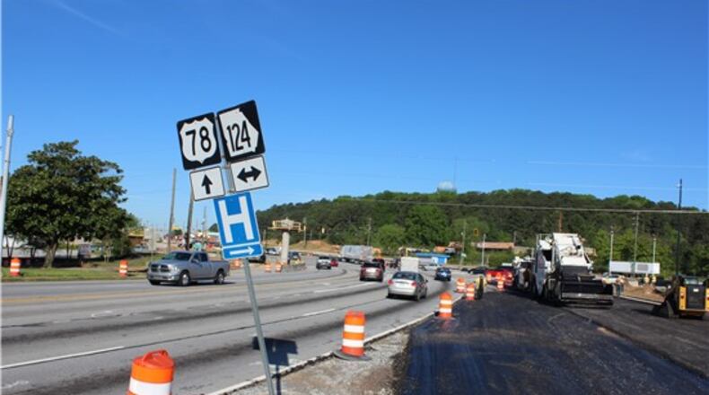 Intersection work at S.R. 214/Scenic Highway and U.S. 78 will slow traffic through Snellville. (Courtesy City of Snellville)