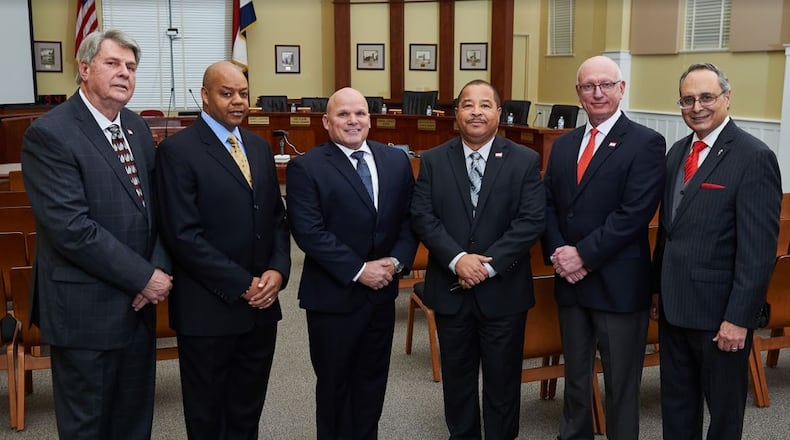 Darryl Langford, second from left, was unanimously chosen on Jan. 7 to be Fayetteville's mayor pro-tem for 2021. Courtesy City of Fayetteville