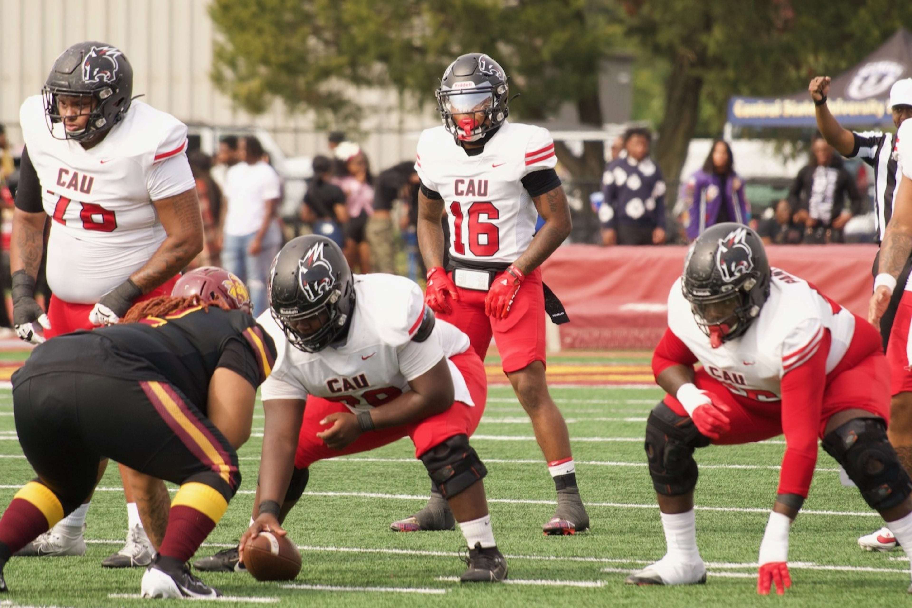 David Martin (16), who caught 17 passes in 2024, is also expected to be an important receiver for Clark Atlanta this season. (Courtesy of Clark Atlanta)