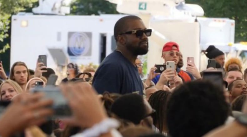 Kanye West, Kim Kardashian and their children held the Sunday Service in support of the victims and survivors of the mass shooting at the city of Dayton’s historic Oregon District.