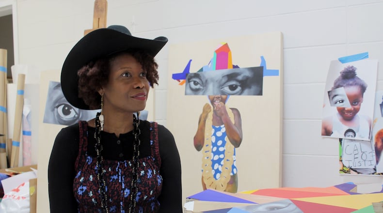 Atlanta artist Shanequa Gay in her College Park studio.
Courtesy of Addison Wood