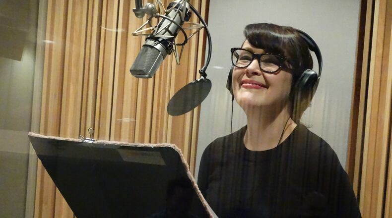 Amber Nash at Doppler Studios recently, recording dialogue as Pam Poovey for the seventh episode of Season 7 of FX’s “Archer.”