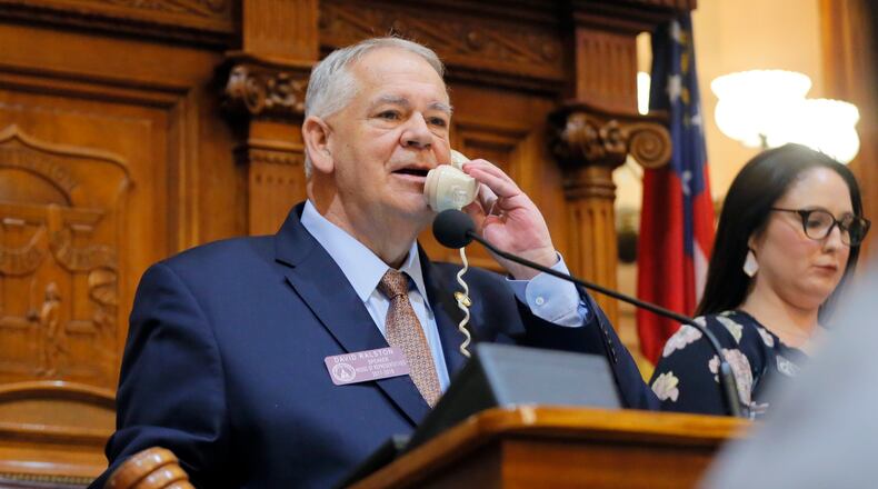 House Speaker David Ralston in a 2018 file. BOB ANDRES /BANDRES@AJC.COM