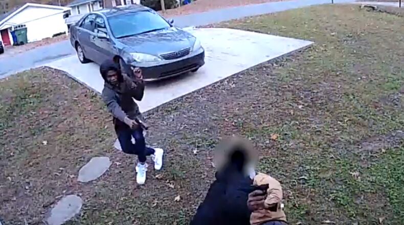 Atlanta police released video Friday that shows the moments that led up to a homeowner being shot and killed.