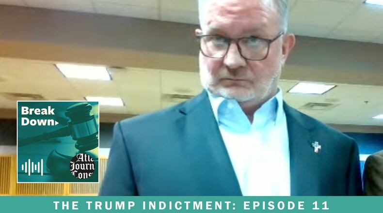 Last week, Scott Graham Hall, a bail bondsman, became the first of the 19 defendants in the Georgia election interference case to plead guilty. The latest epsidoe of "Breakdown — The Trump Indictment" looks at the effect that plea deals may have on the prosecution of the case. (Pool)