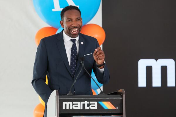 Atlanta Mayor Andre Dickens during a 2023 MARTA groundbreaking. 