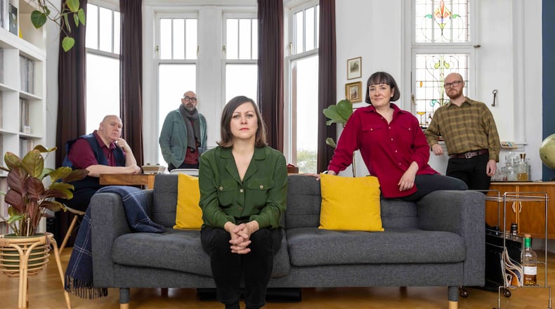 Scottish indie pop band Camera Obscura returns to Atlanta for a June 17 performance at Variety Playhouse. Group members are (from left) Gavin Dunbar, Kenny McKeeve, Tracyanne Campbell, Donna Maciocia and Lee Thomson. 
(Courtesy of Robert Perry)