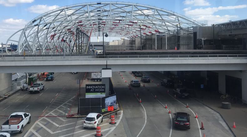 Canopy construction at Hartsfield-Jackson on March 8, 2018.