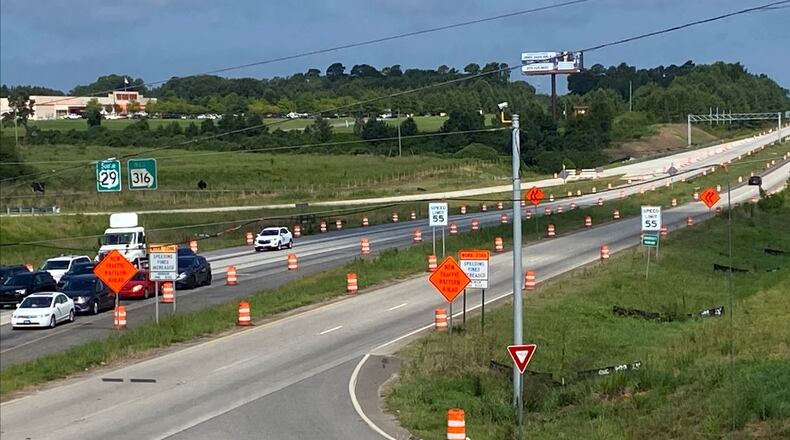 Construction crews working with the Georgia Department of Transportation will shift traffic Aug. 24 to begin using the Ga. 81 overpass bridge at Ga. 316 in Bethlehem. (Courtesy GDOT)