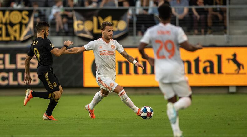 Images from the match between Atlanta United and LAFC at Banc of California Stadium in Los Angeles, California. (Photo by Eric Rossitch/Atlanta United)