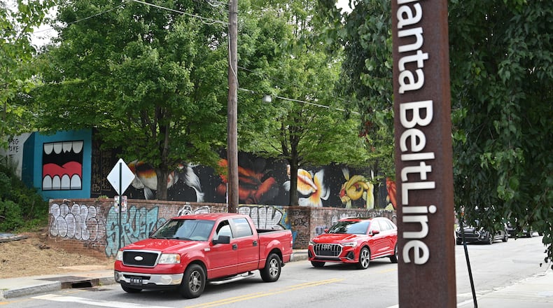 August 4, 2021 Atlanta - Photo shows a commercial vacant land along the BeltLine Eastside Trail, where a hotel under development by Portman, at 667 Auburn Avenue on Wednesday, August 4, 2021.(Hyosub Shin / Hyosub.Shin@ajc.com)
