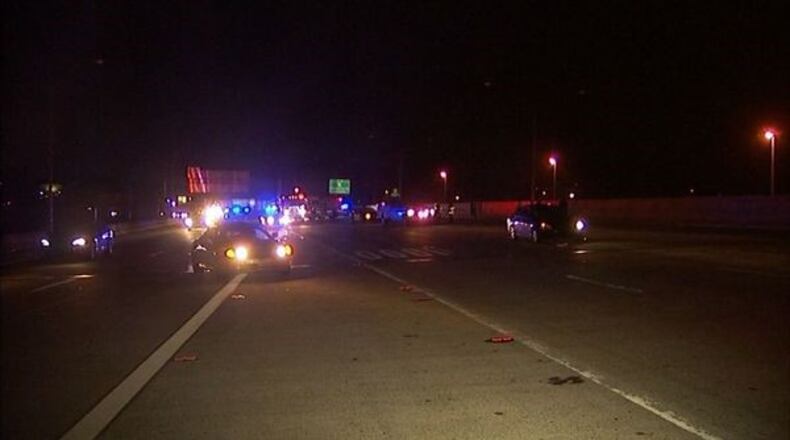 Police were on the scene of a deadly wreck on I-85 in northeast Atlanta on Sun., Feb. 28, 2016. (Credit: Channel 2 Action News)