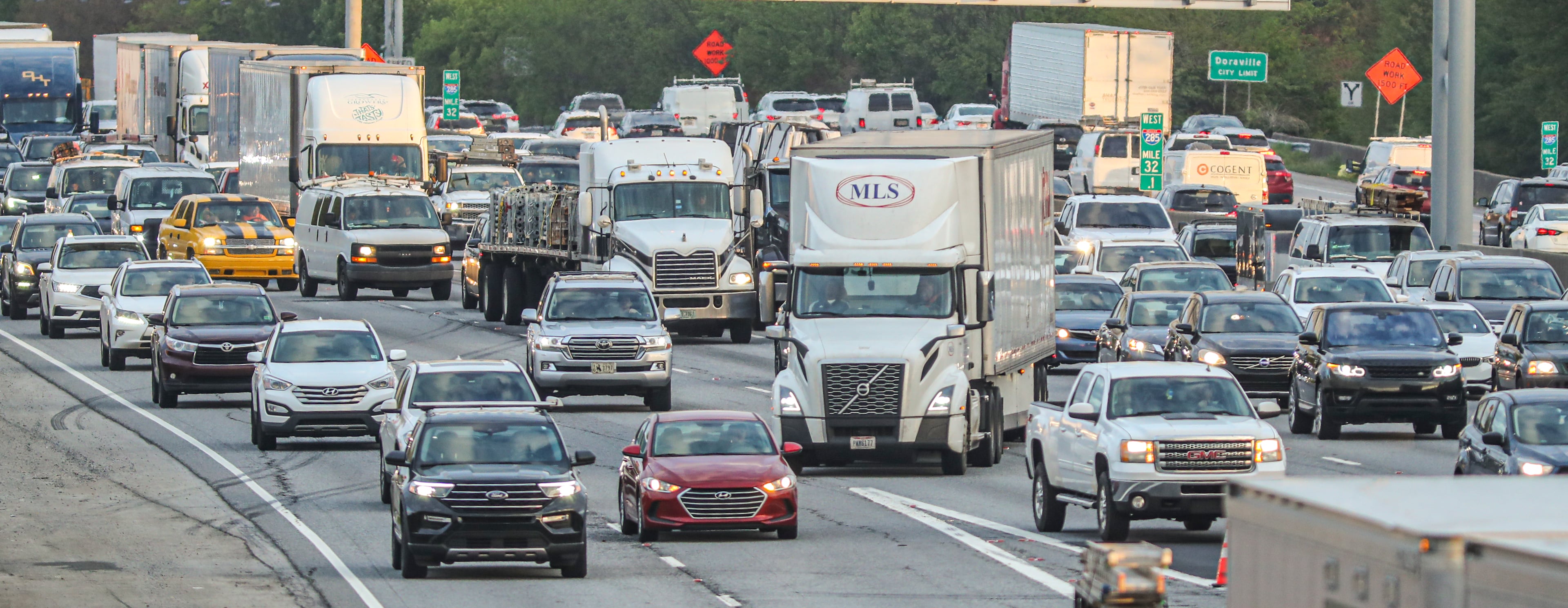 Spaghetti Junction is on the list of the worst U.S. bottlenecks, as measured by truck GPS data. Also on the list are I-75 and I-285 (aka the Cobb Cloverleaf), I-20 and the west wall of I-285. (File / AJC)