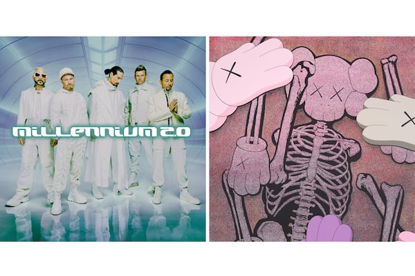 This combination of images shows album art for "Millennium 2.0" by Backstreet Boys, left, and "Let God Sort Em Out"by Clipse. (RCA Records/Clipse-Roc Nation via AP)