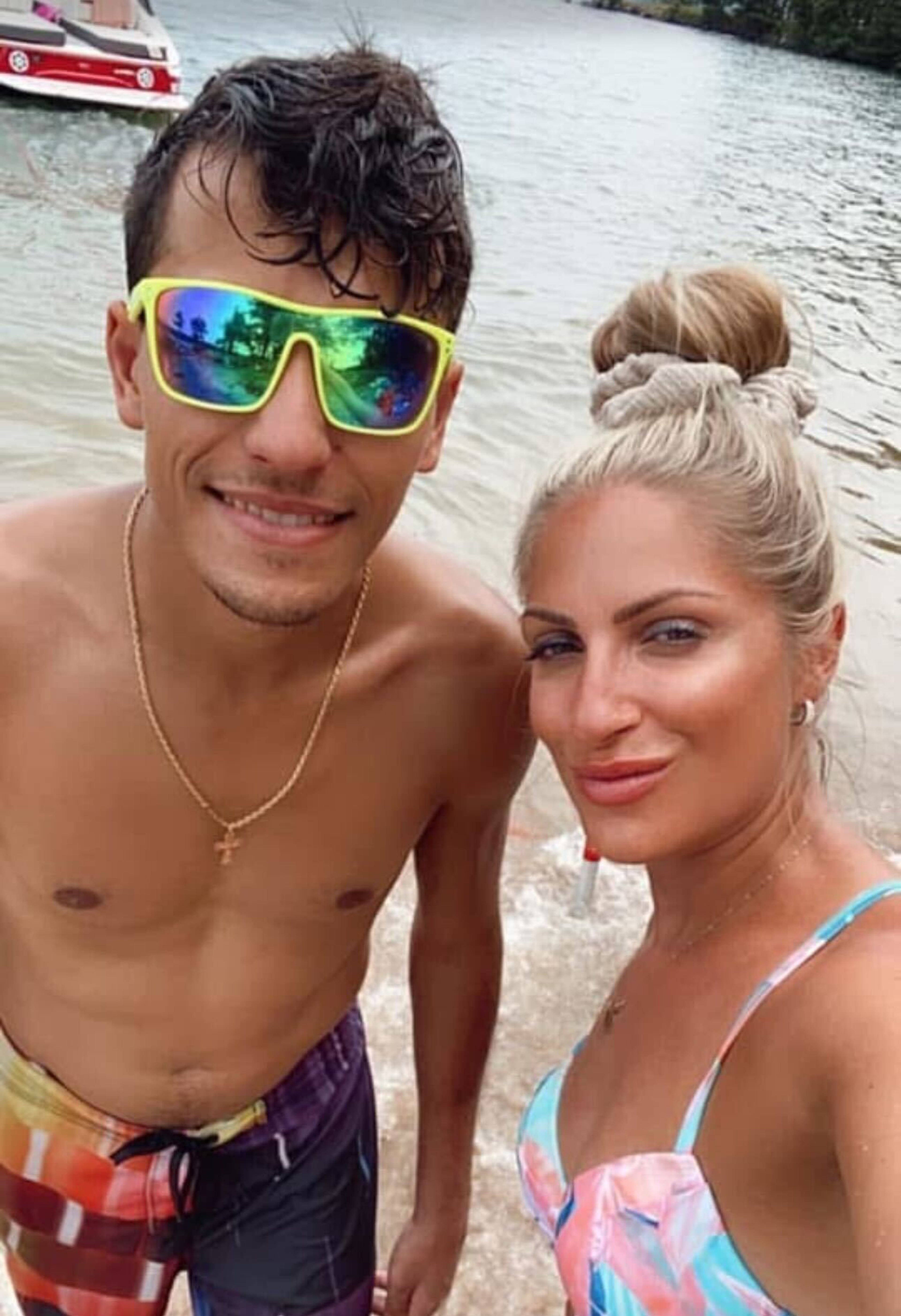 Mark Moczarski (left) is seen with his sister-in-law, Candace. (Family photo)