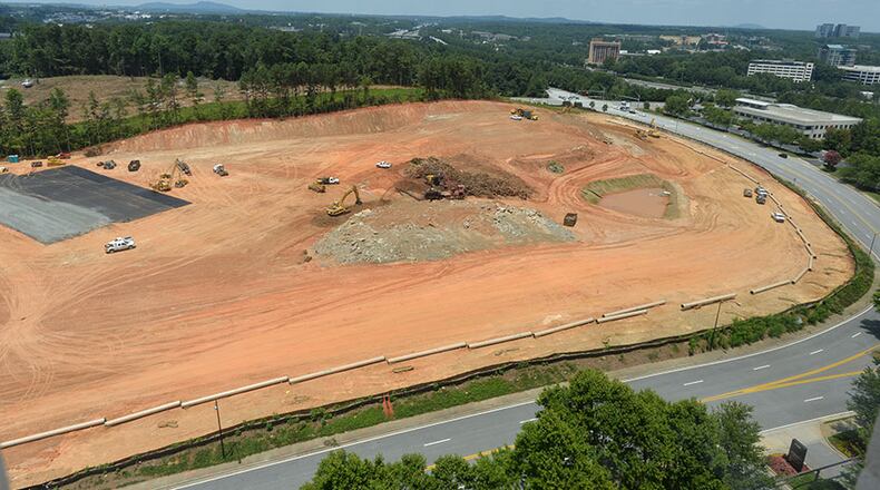 Work has already begun at the Cobb County site for the new Braves stadium.