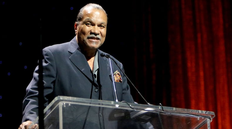 Billy Dee Williams speaks onstage during the Thelonious Monk Institute International Jazz Vocals Competition 2015 at Dolby Theatre on November 15, 2015 in Hollywood, California. (Photo by Rachel Murray/Getty Images for Thelonious Monk Institute of Jazz)