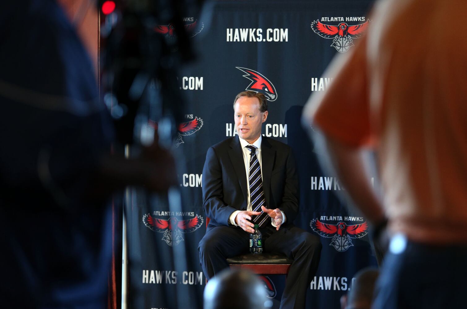 Mike Budenholzer meets the press at Philips Arena news conference