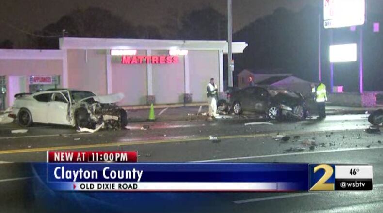 Clayton County police are investigating an eight-vehicle crash at the intersection of Holiday Boulevard and Old Dixie Highway.