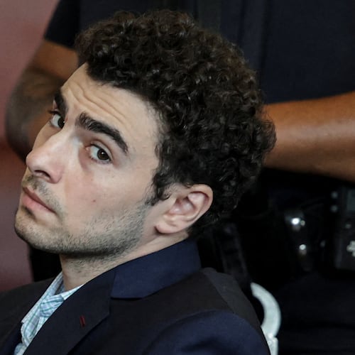 Luigi Mangione appears at a hearing in Manhattan Criminal Court in New York, Monday, May 18, 2026. (Jeenah Moon/Pool Photo via AP)