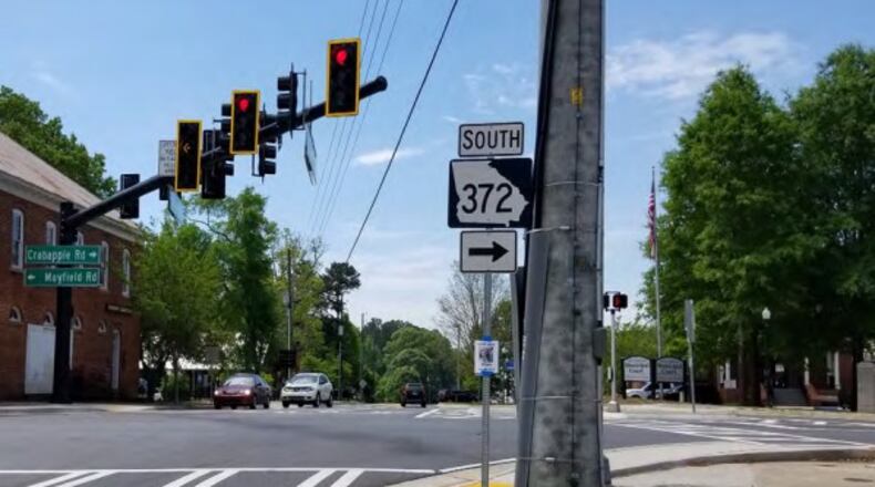 GDOT has begun resurfacing Ga. 372/Birmingham Highway/Crabapple Road from Ga. 140/Arnold Mill Road/Houze Road in Fulton to the Cherokee County line. (Courtesy City of Milton)