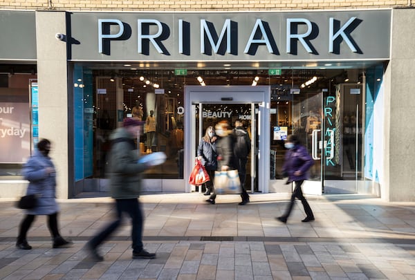 This photo shows a branch of Primark in Burnley, Lancashire, England, Jan. 20, 2022. (Danny Lawson/PA via AP)