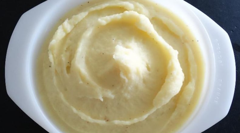 Photo illustration of mashed potatoes.