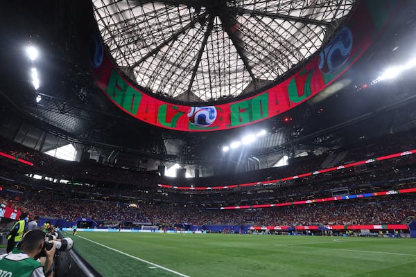 Please don't say mean things about our stadium. It will get angry and eat people. (Jason Getz/AJC)