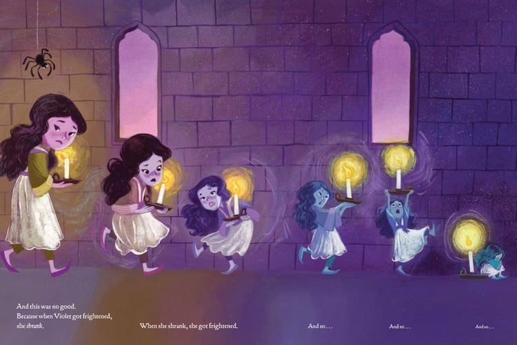 Illustration from "Shrinking Violet" by Laurel Snyder, illustrated by LeUyen Pham. (Courtesy of Chronicle Books)