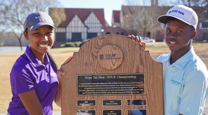 Tatum Thompson and Marcus Leonard were the first recipients of the HOPE Shot Scholarship.